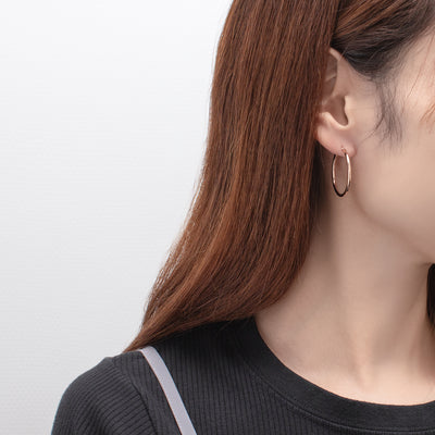 K18 ピンクゴールド フープ ピアス