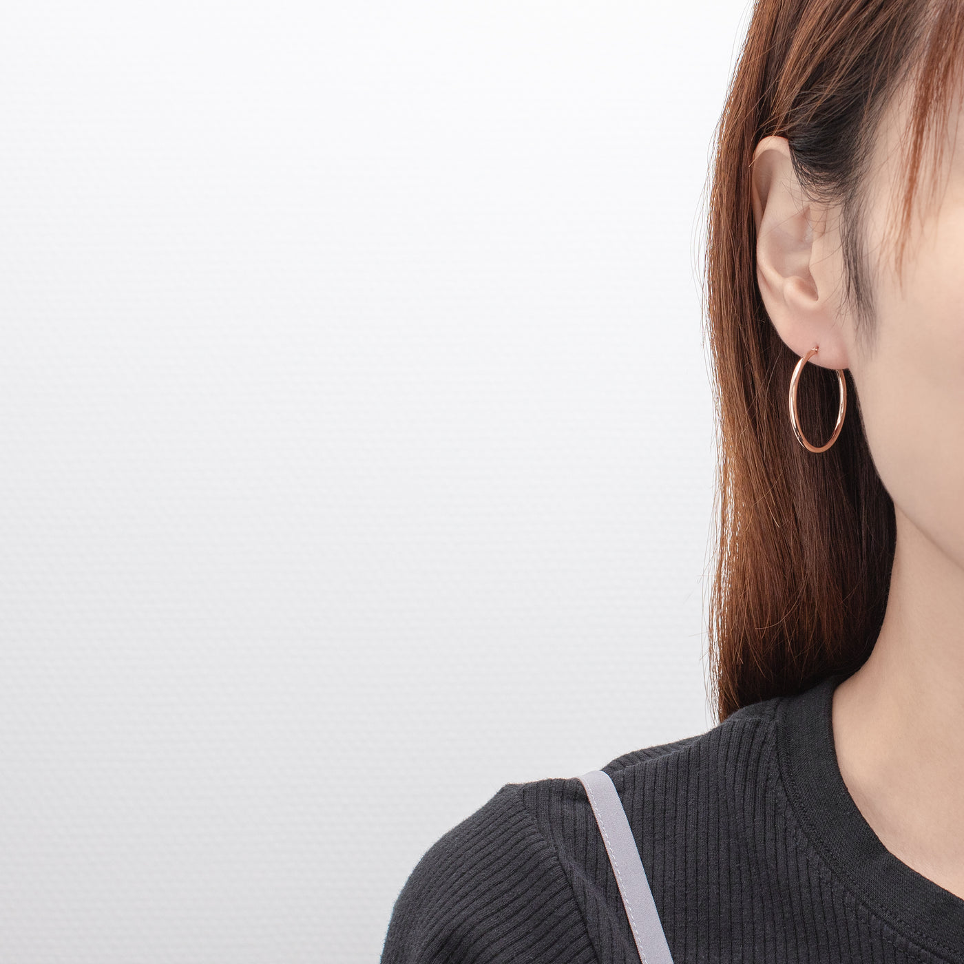 ESTELLE K18ピンクゴールド フープピアス K18 ピンクゴールド フープピアス（20mm） （7282157519005