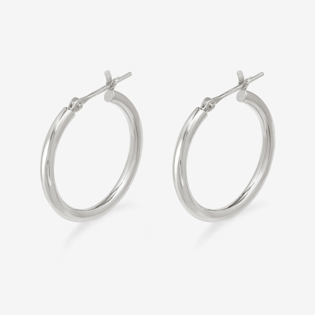 K18 ホワイトゴールド フープピアス（20mm） （7282157551773