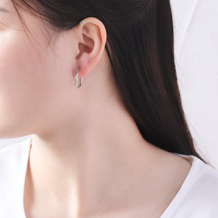 K18 ホワイトゴールド フープピアス（20mm） （7282157551773