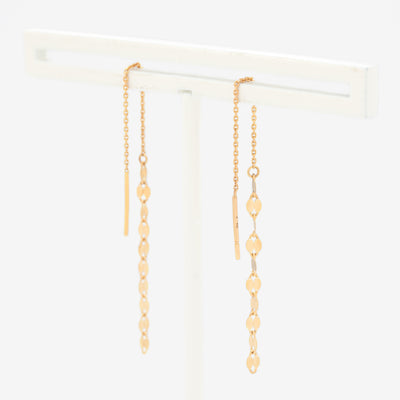 K10 イエローゴールド アメリカン ピアス