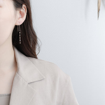 K10 ホワイトゴールド アメリカン ピアス