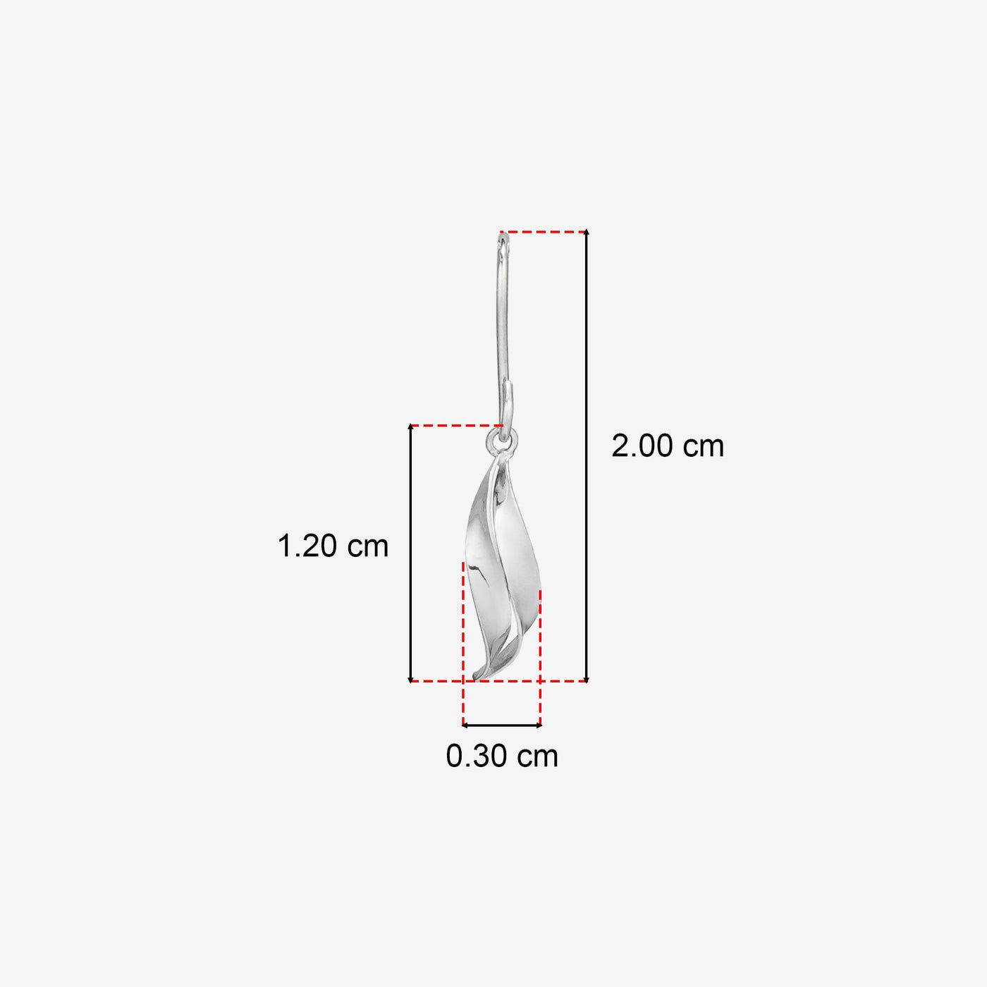 K10 ホワイトゴールド フック ピアス