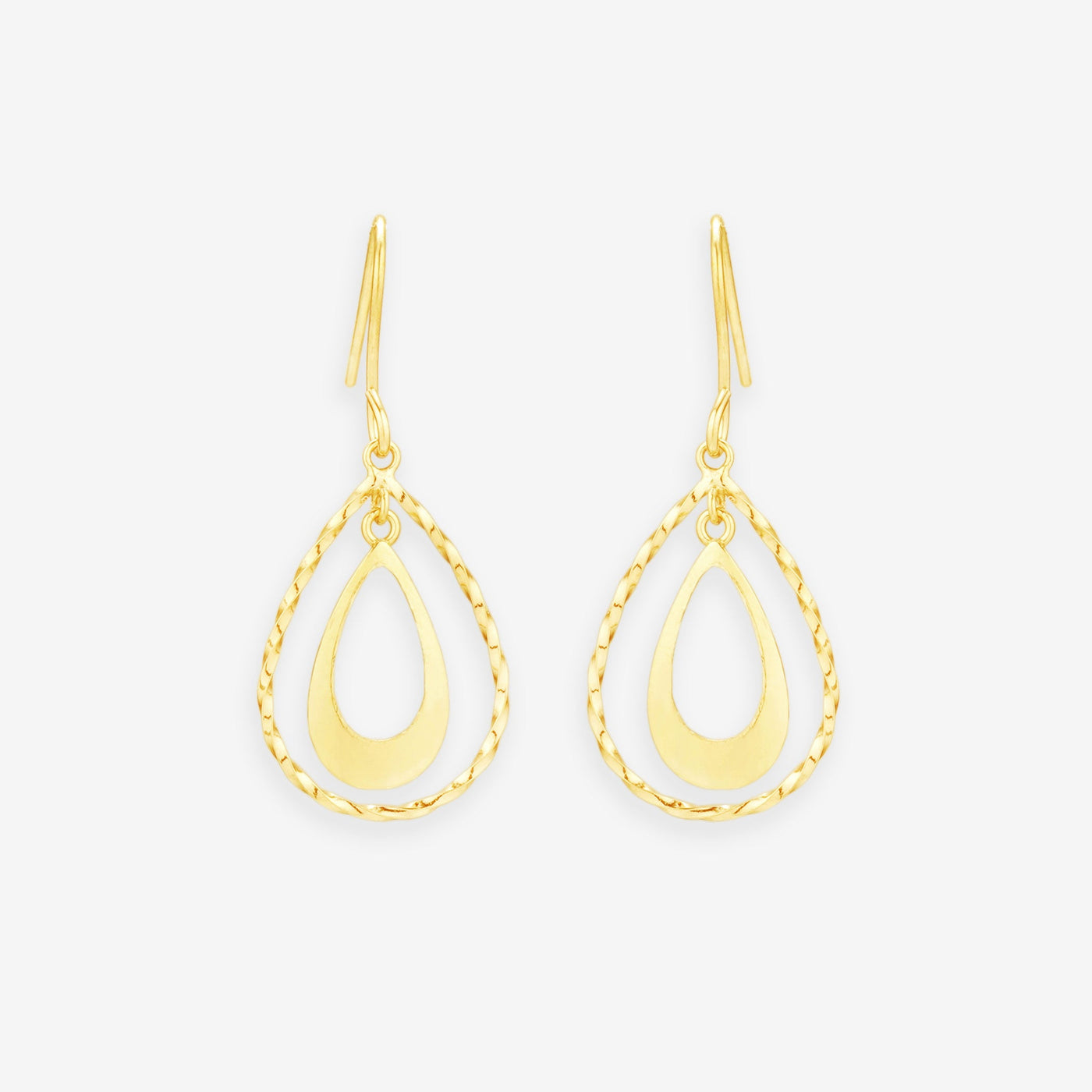 K10 イエローゴールド しずく フック ピアス