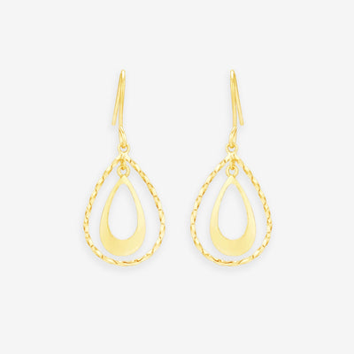 K10 イエローゴールド しずく フック ピアス