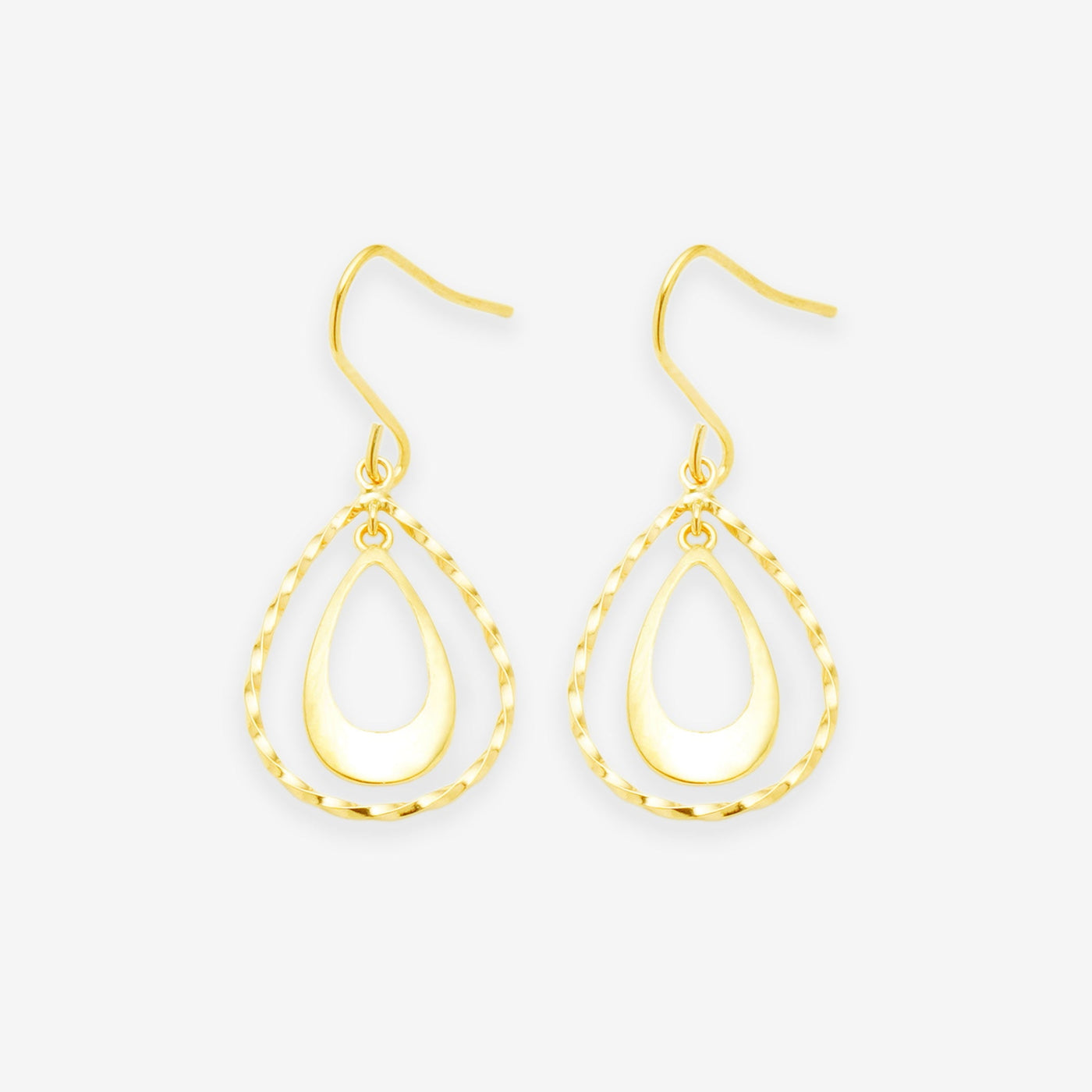 K10 イエローゴールド しずく フック ピアス