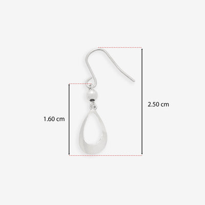 K10 ホワイトゴールド しずく フック ピアス