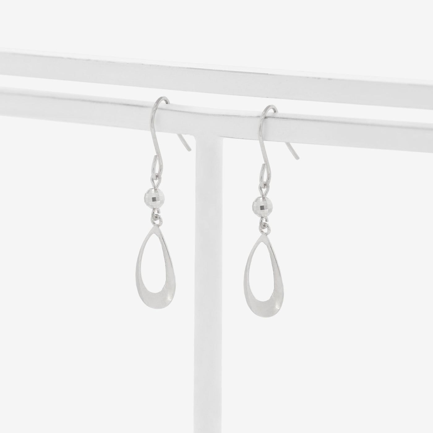 K10 ホワイトゴールド しずく フック ピアス