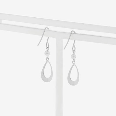 K10 ホワイトゴールド しずく フック ピアス