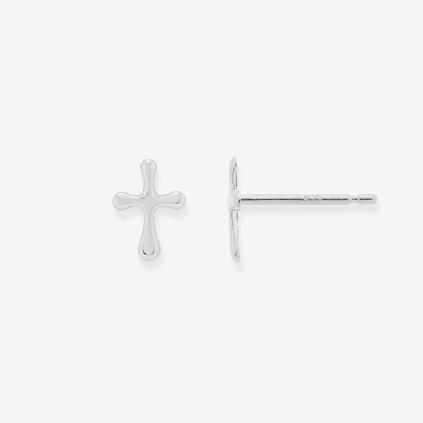 K10 ホワイトゴールド クロス ピアス （10162290917678）– エステール