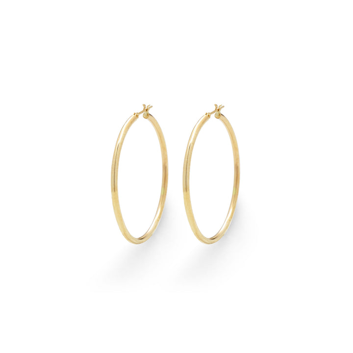 イエローゴールド フープピアス K10 イエローゴールド フープ ピアス（40mm） （8114033819950