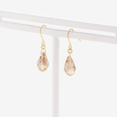 【WEB限定】K10 イエローゴールド クリスタル しずく フック ピアス