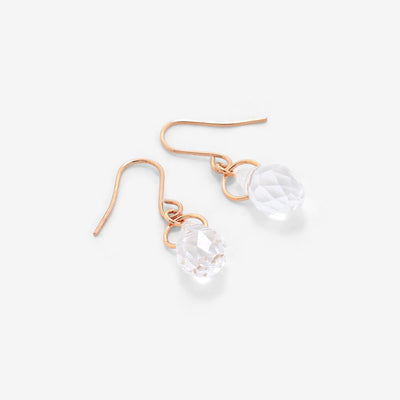 【WEB限定】K10 ピンクゴールド クリスタル しずく フック ピアス