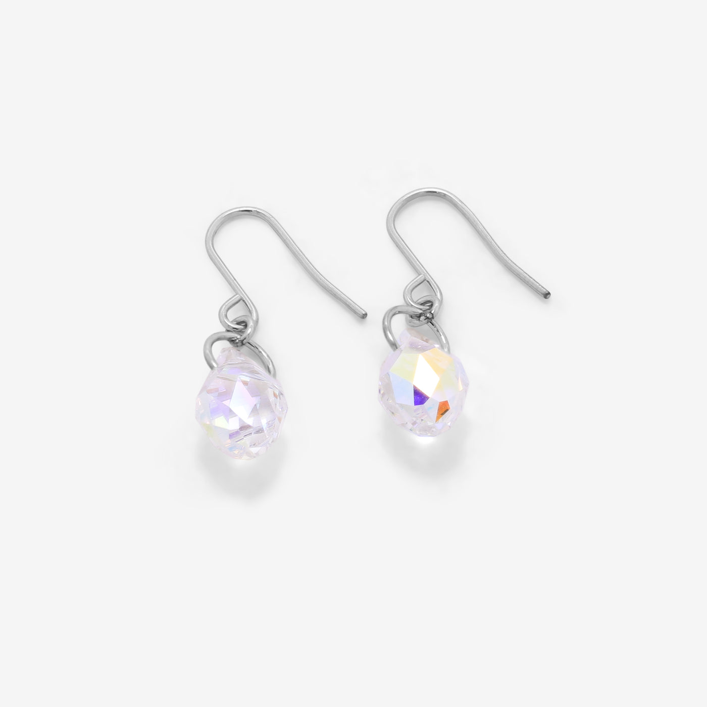 【WEB限定】K10 ホワイトゴールド クリスタル フック ピアス