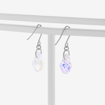 【WEB限定】K10 ホワイトゴールド クリスタル フック ピアス