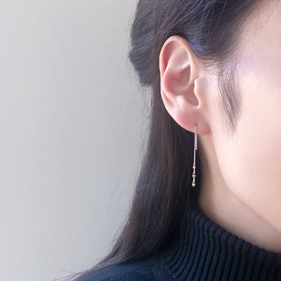 【WEB限定】K10 ホワイトゴールド アメリカン ピアス