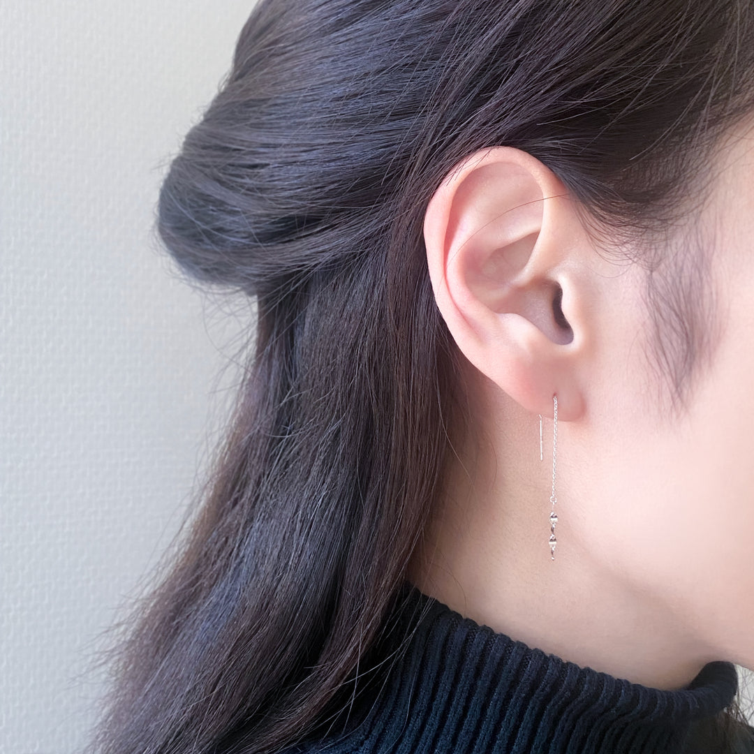 K10 ホワイトゴールド　アメリカン　ピアス　ダイヤ 0.04ct WEB限定】K10 ホワイトゴールド アメリカン ピアス （10105202016558