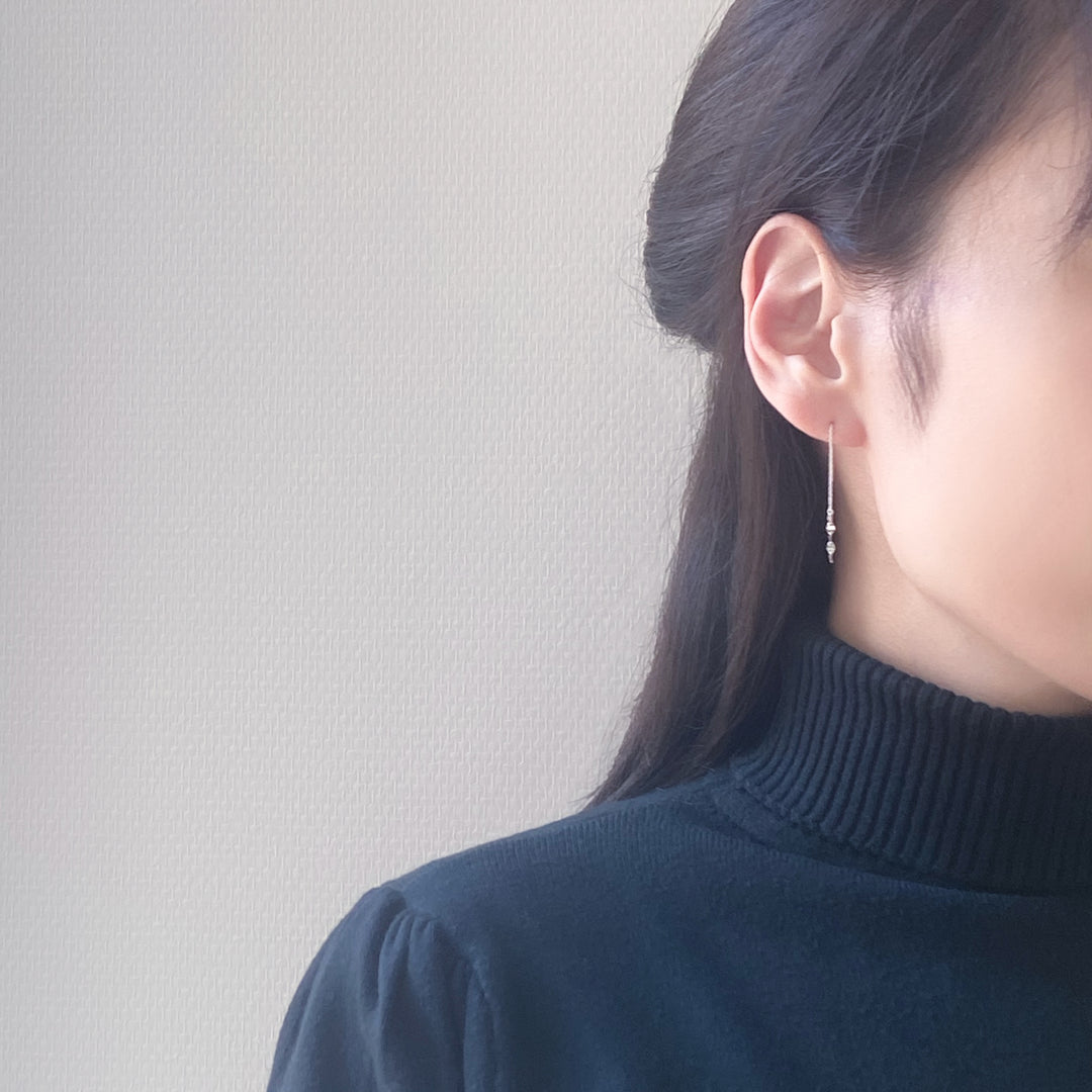 WEB限定】K10 ホワイトゴールド アメリカン ピアス （10105202016558