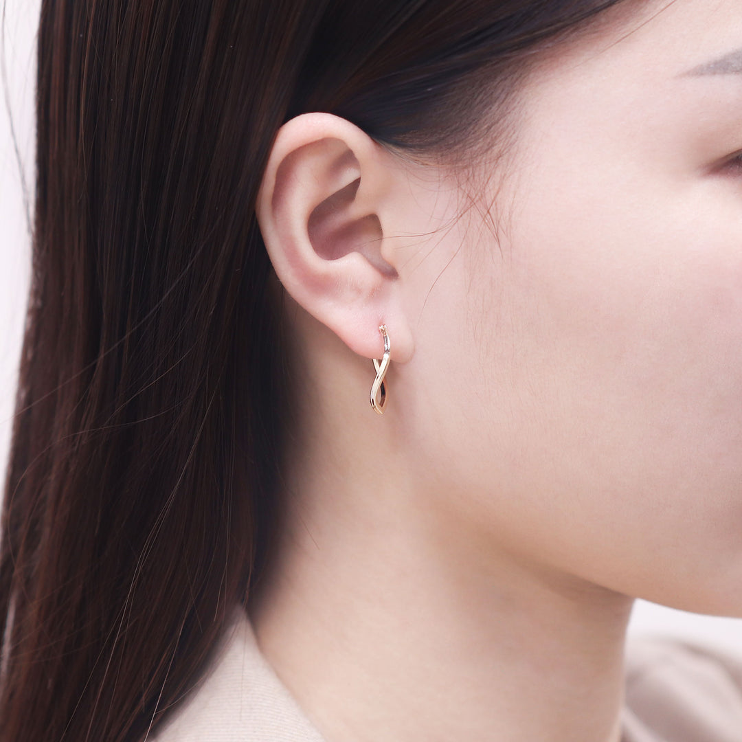 WEB限定】K10 イエローゴールド フープピアス （8348998369582