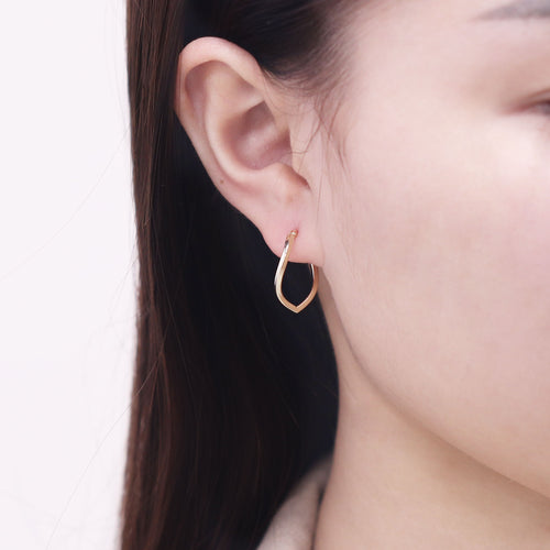 【WEB限定】K10 イエローゴールド フープピアス