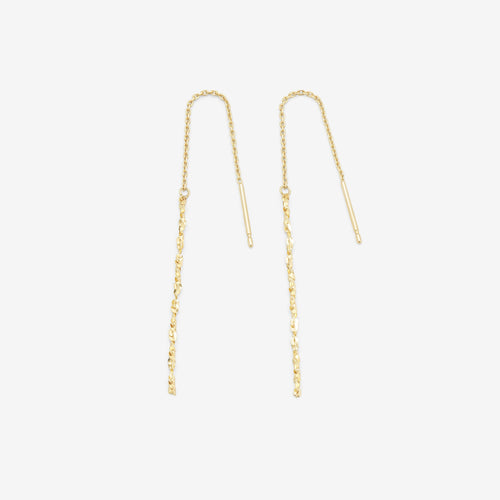 K10 イエローゴールド アメリカン ピアス