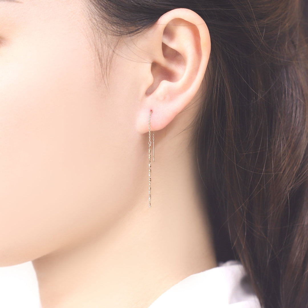 K10 イエローゴールド アメリカン ピアス （10162290852142