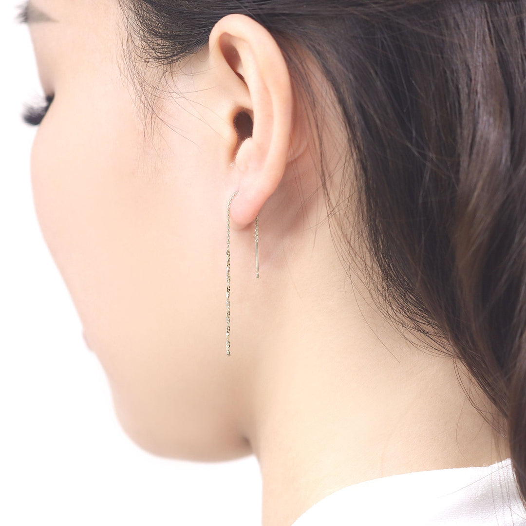 K10 イエローゴールド アメリカン ピアス （10162290852142