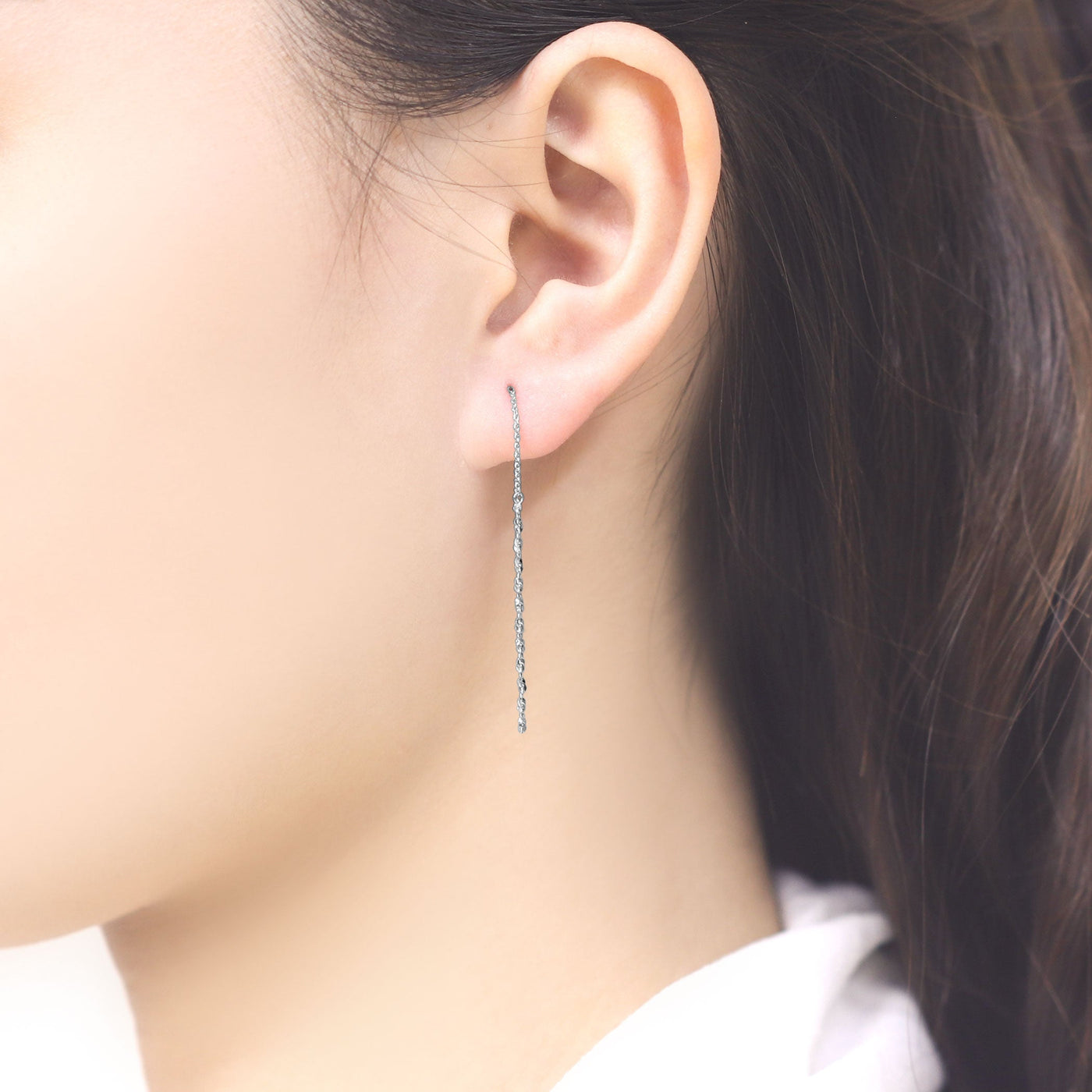 K10 ホワイトゴールド アメリカン ピアス