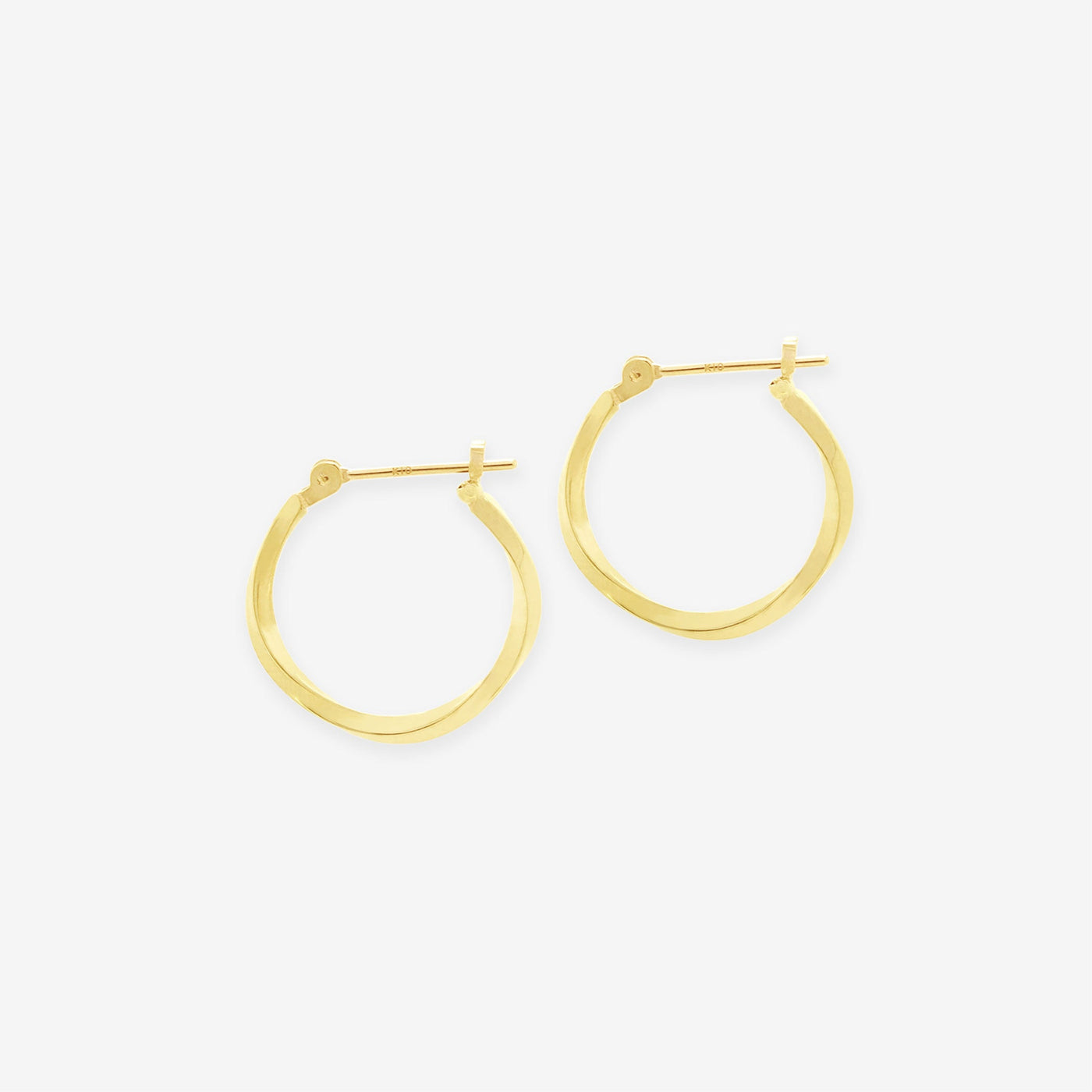 K10 イエローゴールド フープ ピアス