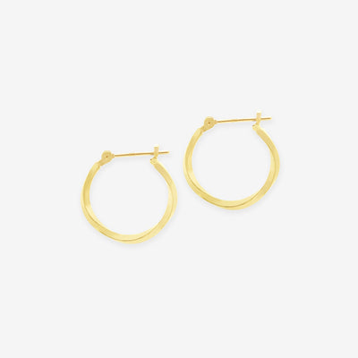 K10 イエローゴールド フープ ピアス