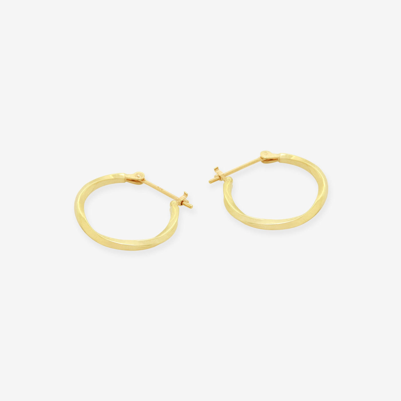 K10 イエローゴールド フープ ピアス