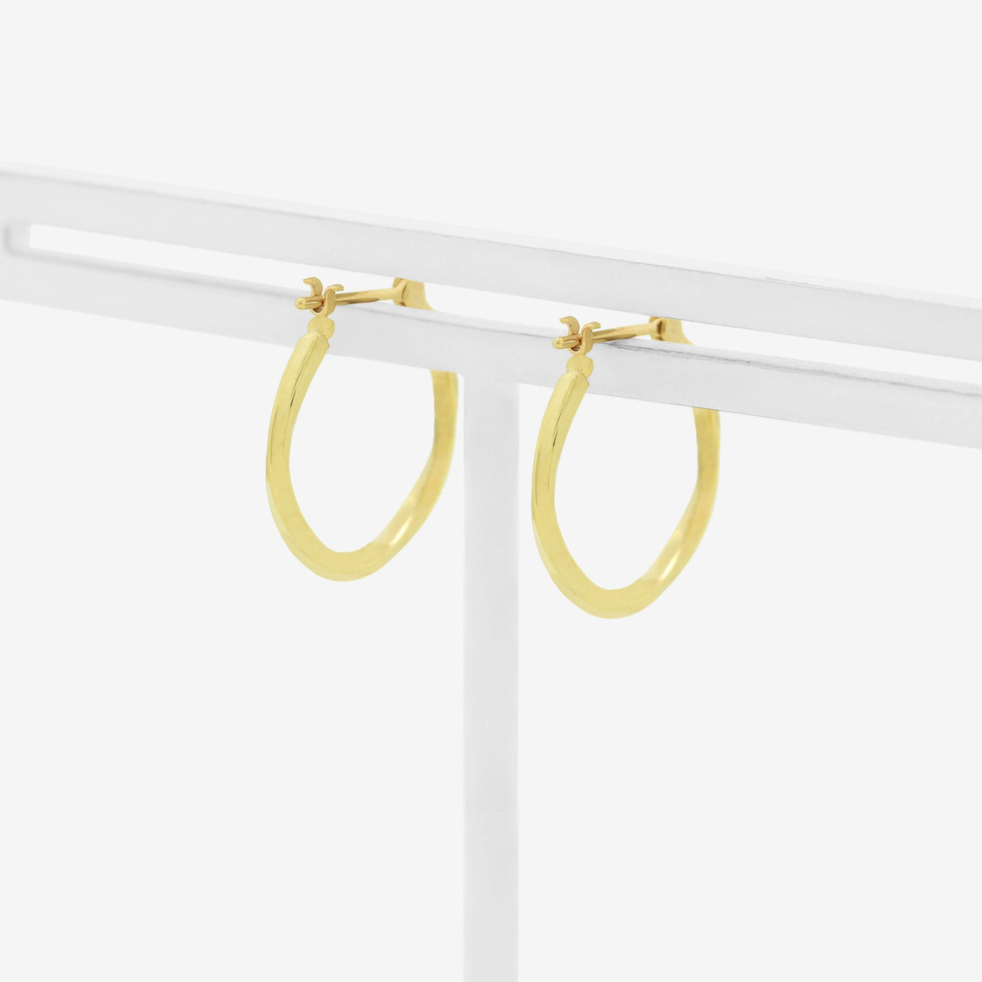 K10 イエローゴールド フープ ピアス