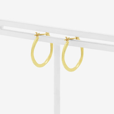 K10 イエローゴールド フープ ピアス