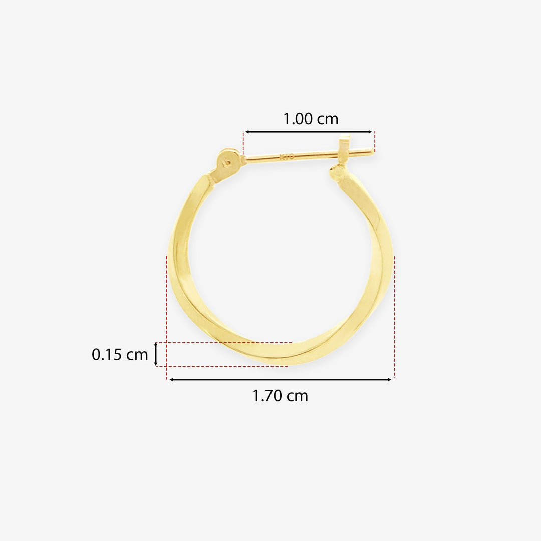 K10 イエローゴールド フープ ピアス （10162290753838）– エステール