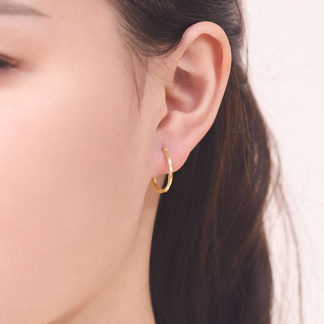 K10 イエローゴールド フープ ピアス （10162290753838）– エステール