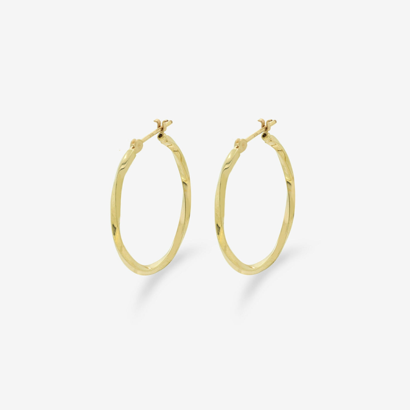 K10 イエローゴールド フープ ピアス