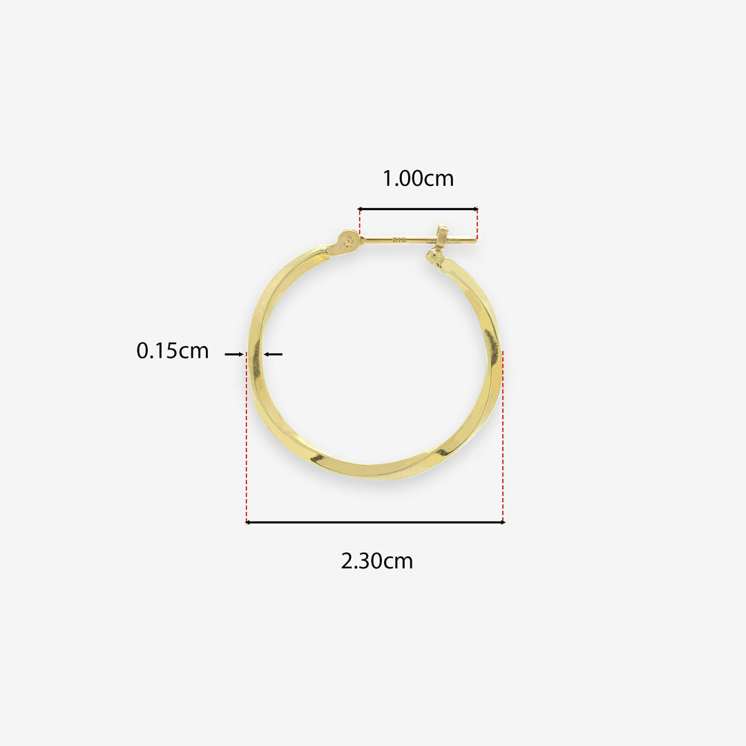 K10 イエローゴールド フープ ピアス （10162290688302）– エステール