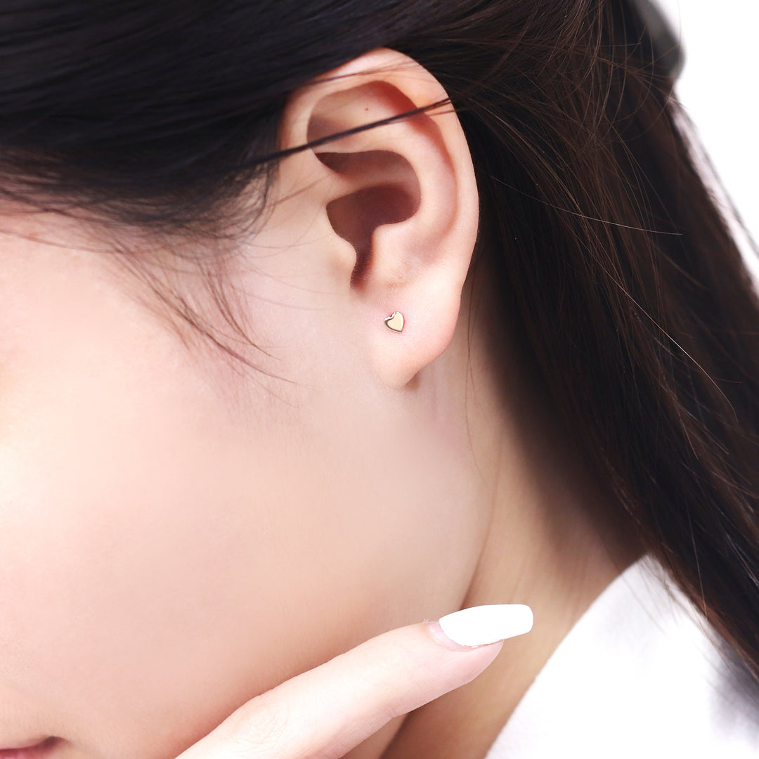 K10 イエローゴールド ハート ピアス （8666746519854）– エステール