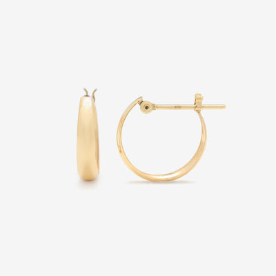 K10 イエローゴールド フープ ピアス