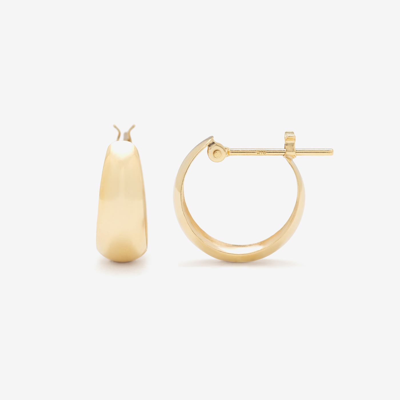 K10 イエローゴールド フープ ピアス