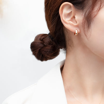 K10 イエローゴールド フープ ピアス