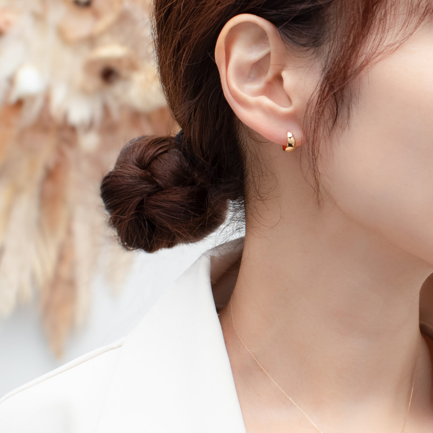 K18 イエローゴールド フープ ピアス （9879142301998）– エステール