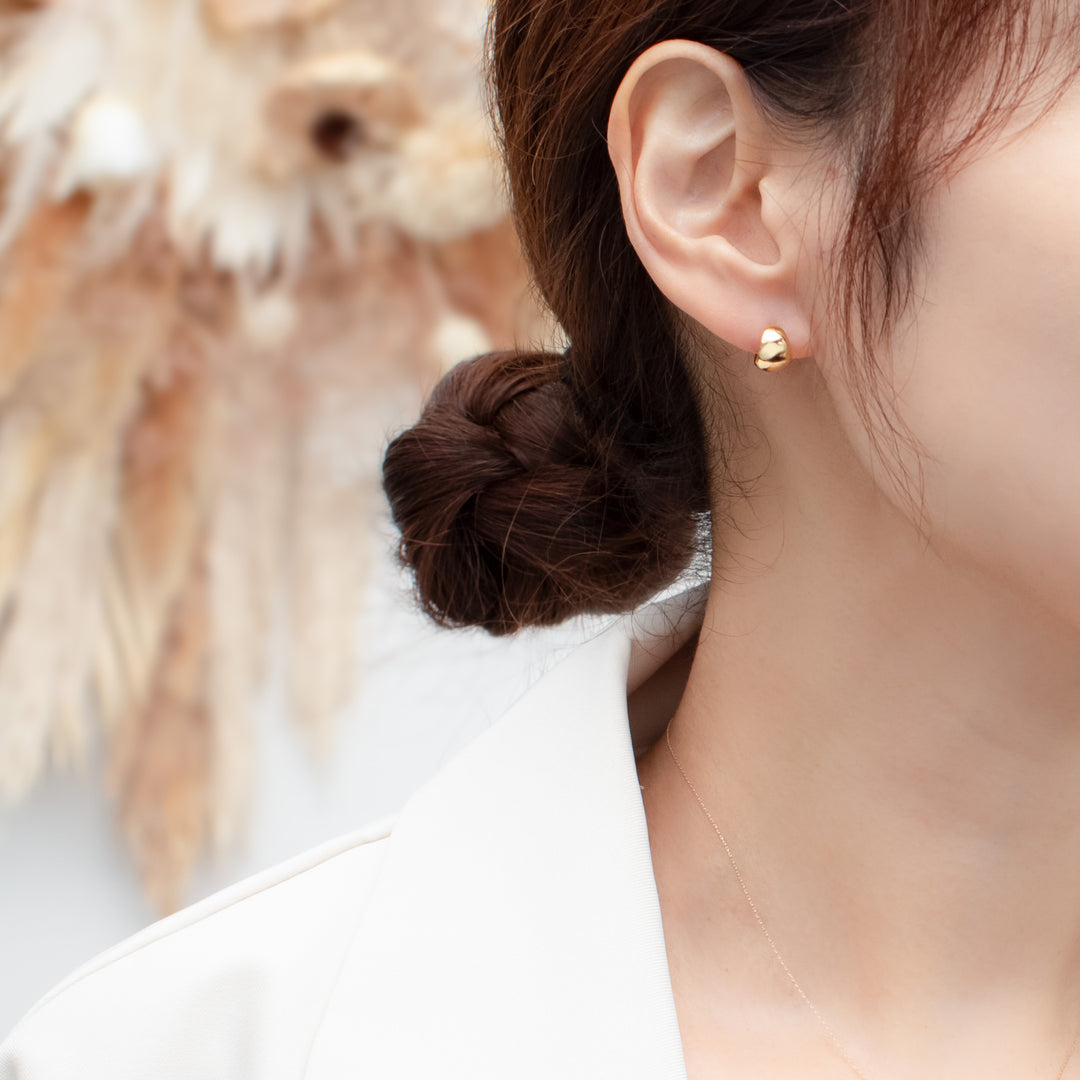 K18 イエローゴールド フープ ピアス （9879142072622