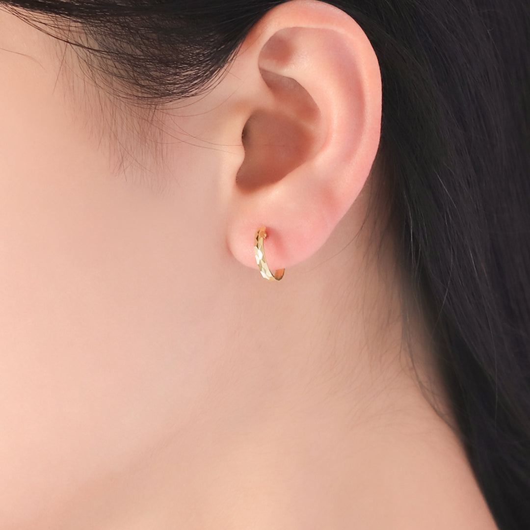 K10 イエローゴールド フープ ピアス （9638070518062）– エステール