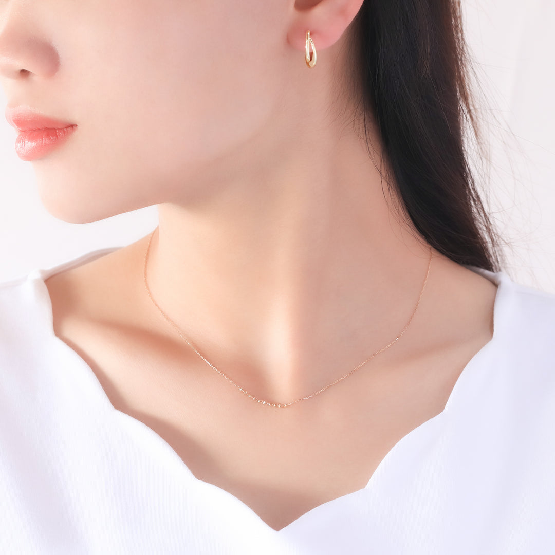 K10 イエローゴールド フープ ピアス （9638070354222）– エステール