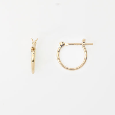 K10 イエローゴールド フープ ピアス（10mm）