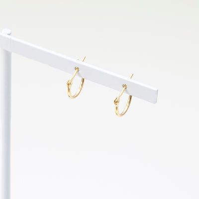 K10 イエローゴールド フープ ピアス（10mm）