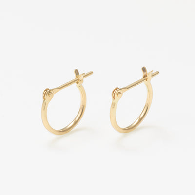 K10 イエローゴールド フープ ピアス（10mm）