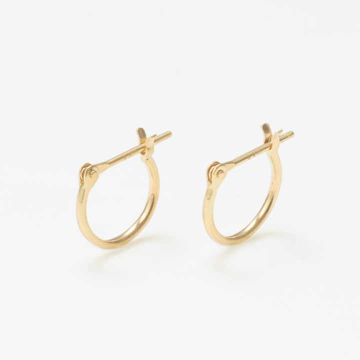 サファイア　ゴールドフープピアス　K10 K10 イエローゴールド フープ ピアス（10mm） （9881822265646