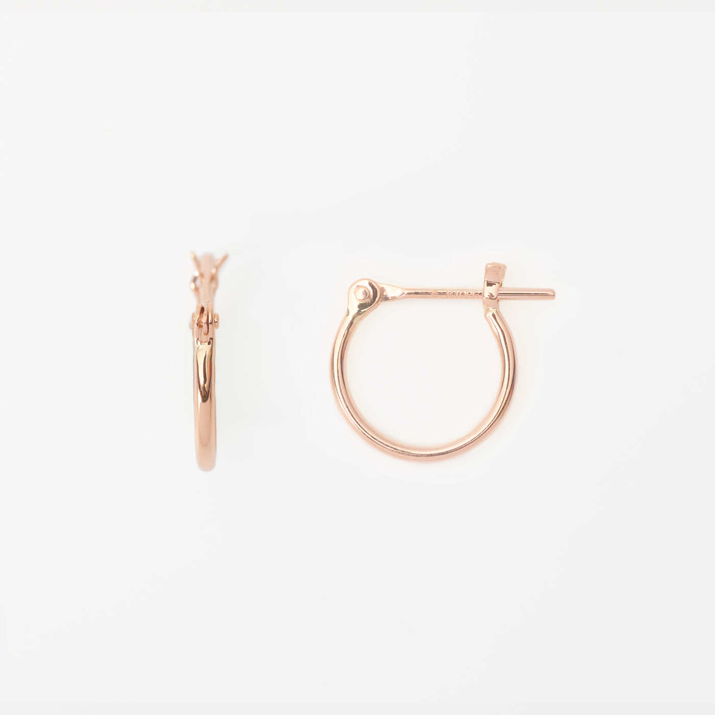 K10 ピンクゴールド フープ ピアス（10mm）